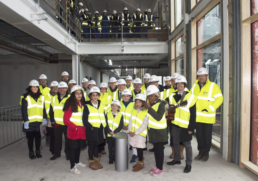 Image of the group who took part in the time capsule event held at Woodside Gorbals health centre