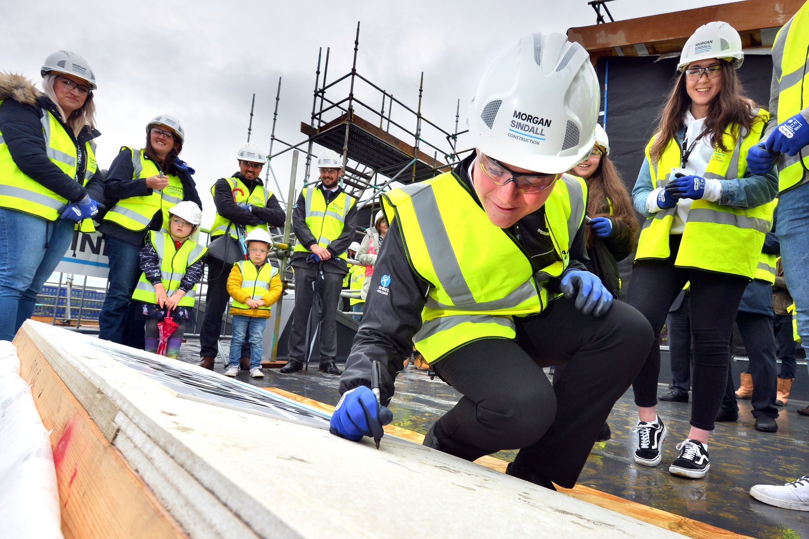 Morgan Sindall Construction topping out ceremony at Hailsham School