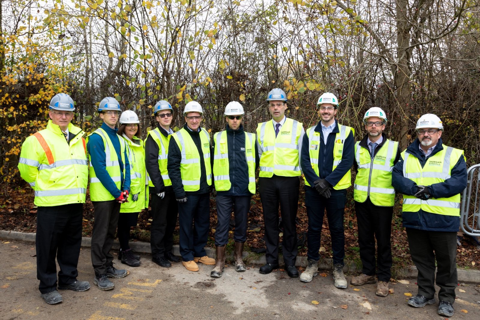 Morgan Sindall Construction and stakeholders at a topping out event