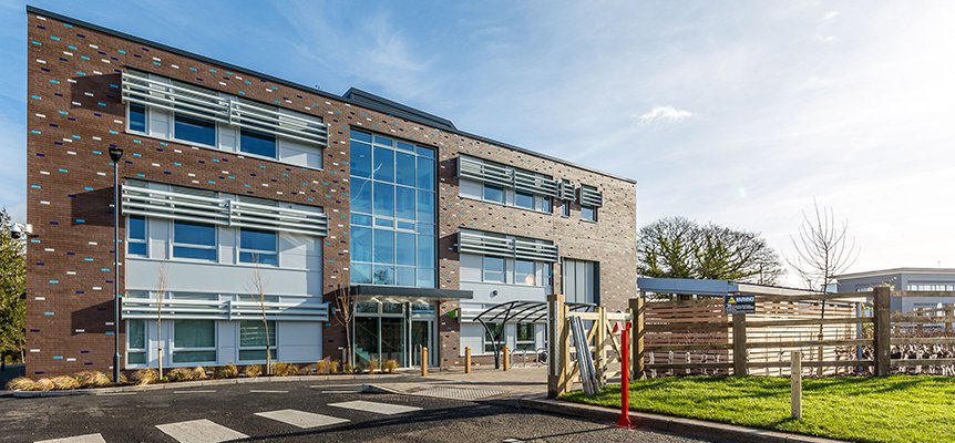 Front of the Vsimulators building at the University of Exeter built by Morgan Sindall Construction
