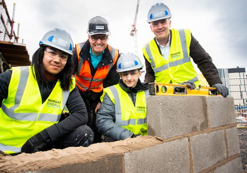 Image of those taking part in the CITB brickwork academy