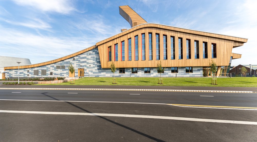 View from the road of the GSK Building for the University of Nottingham