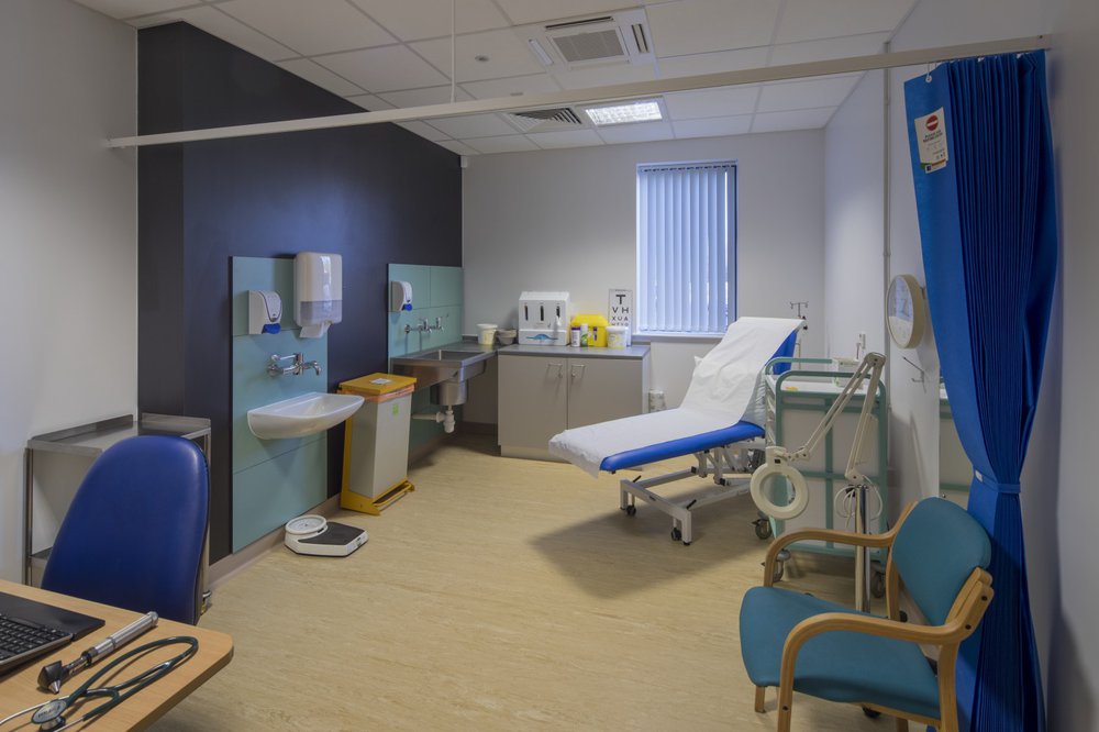 A treatment room at the St Luke's treatment centre in Market Harborough