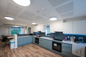 Kitchen area at Clive Booth student accommodation