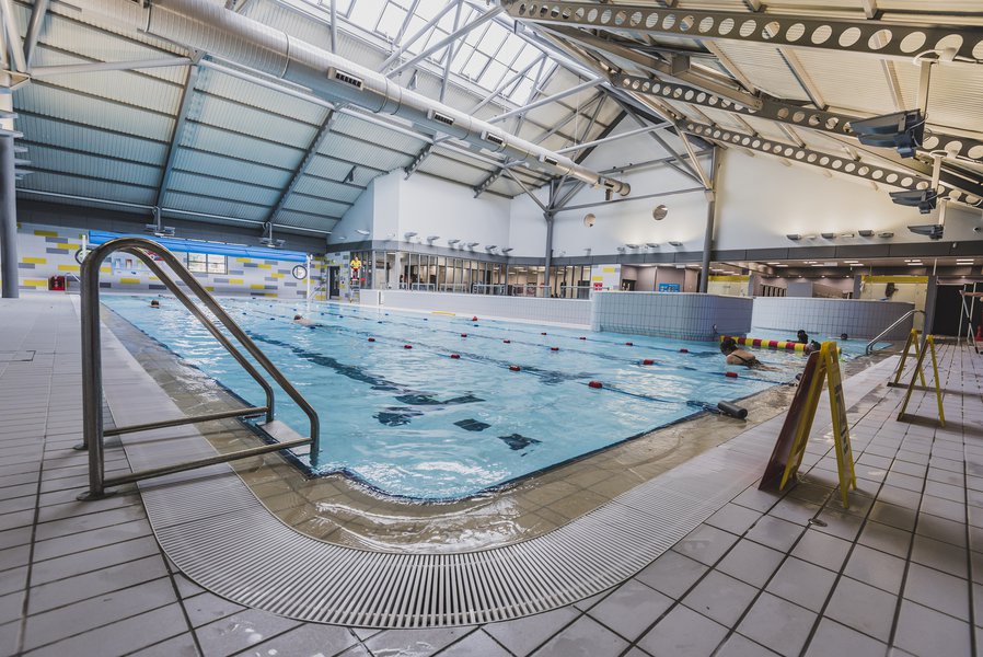 View of the pool area at Langley Leisure Centre