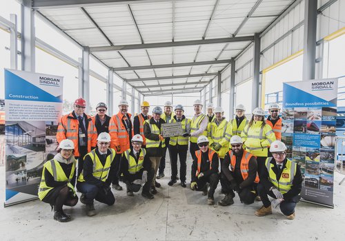 Picture of West Suffolk Operational Hub steel signing event