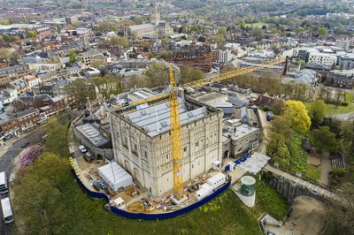 Image of Norwich Castle taken using a drone