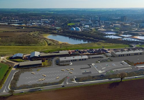 Image of the proposed West Suffolk Operational Hub site, to be built by Morgan Sindall Construction