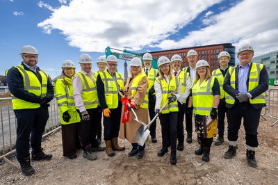Blackpool Council, Blackpool and the Fylde College and Morgan Sindall at the ground breaking for the new Multiversity