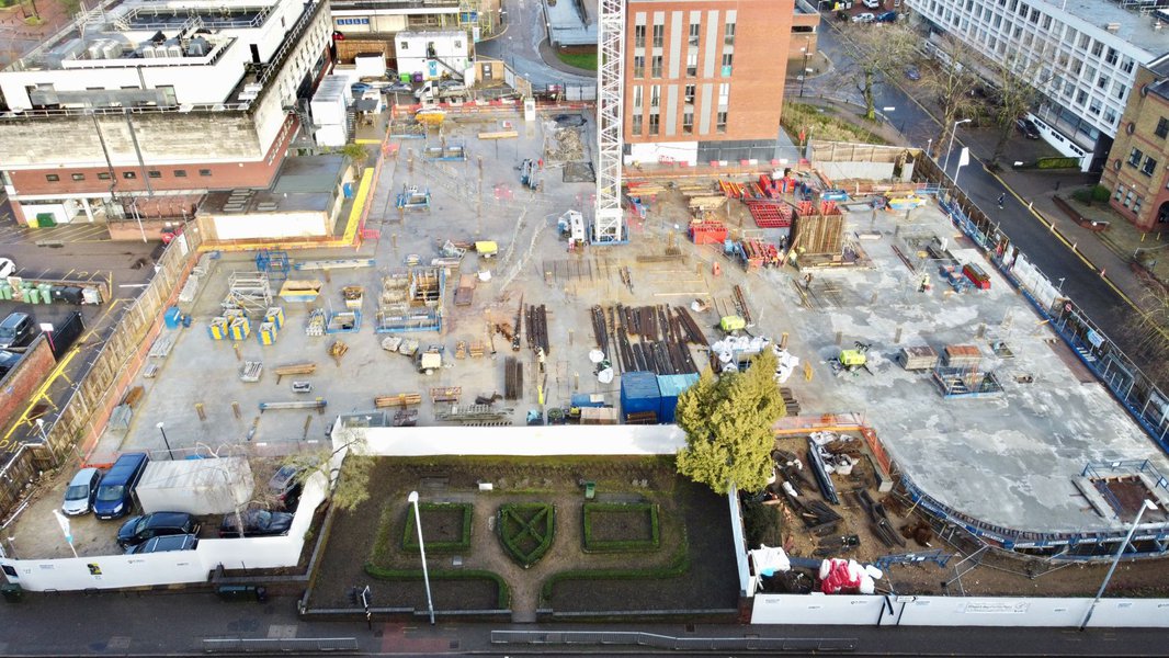 Image of the CCOS site in St Albans taken from a drone