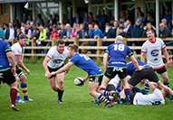 Image of the Charity Rugby Match, with the teams taking part