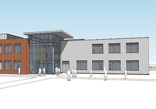 Architectural drawing of the proposed CEFAS training centre in Lowestoft