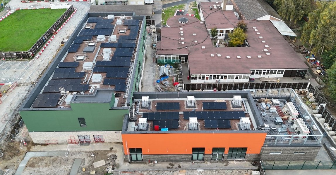 Pilgrims way view of the project from a drone