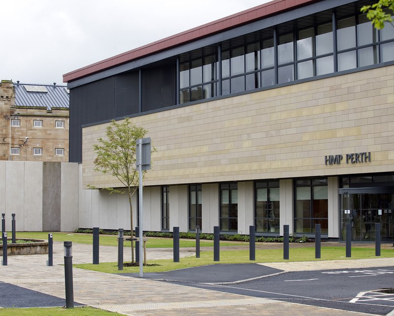 The entrance to HMP Perth