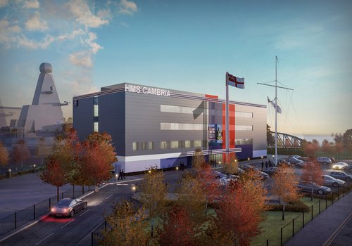 Image of the proposed HMS Cambria building