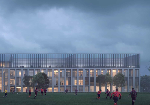 Image of the proposed Hackney Britannia Project in London, image of the Leisure Centre design