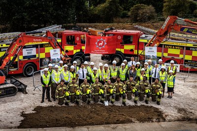 Hertfordshire Fire and Rescue’s new Operational Live Fire Training facility groundbreaking 2