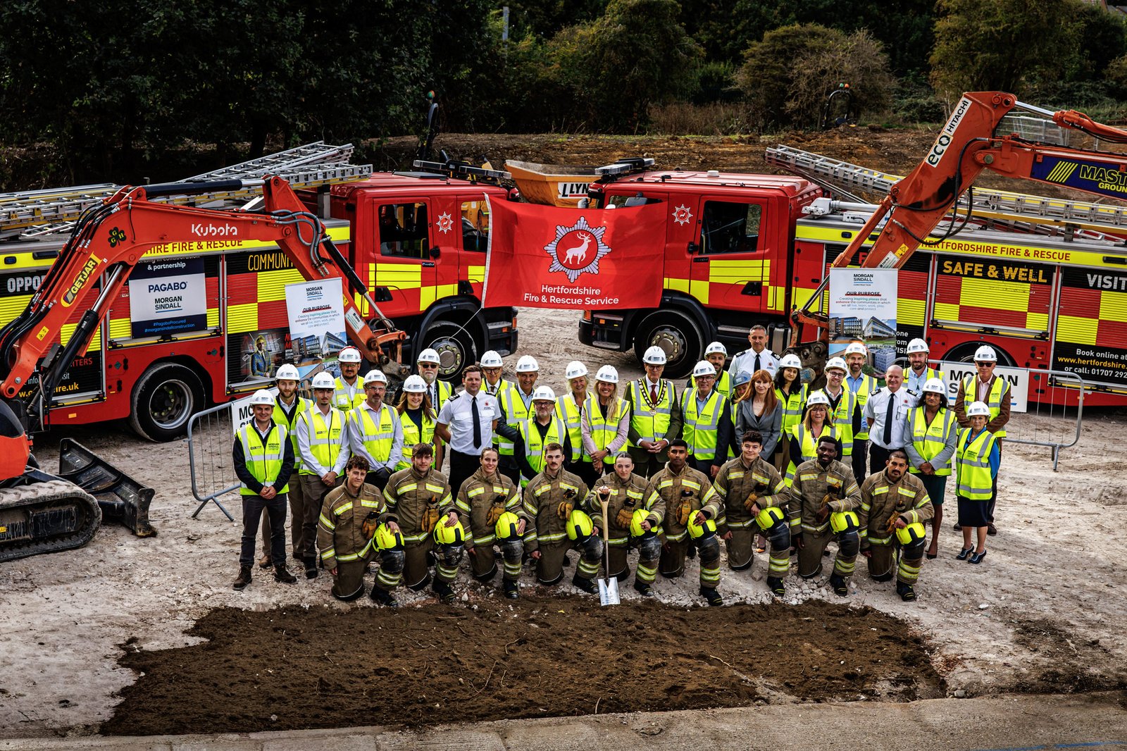Hertfordshire Fire and Rescue’s new Operational Live Fire Training facility groundbreaking 2