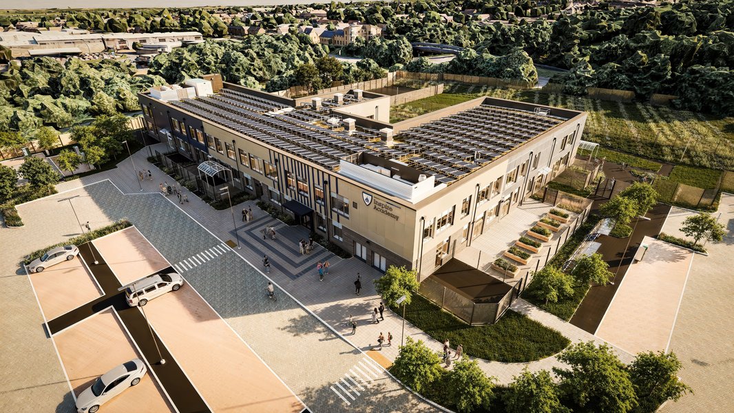 Inspire Academy - entrance CGI