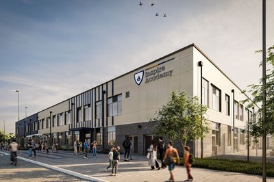 Inspire Academy - entrance CGI
