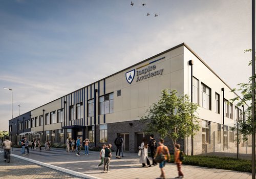 Inspire Academy - entrance CGI