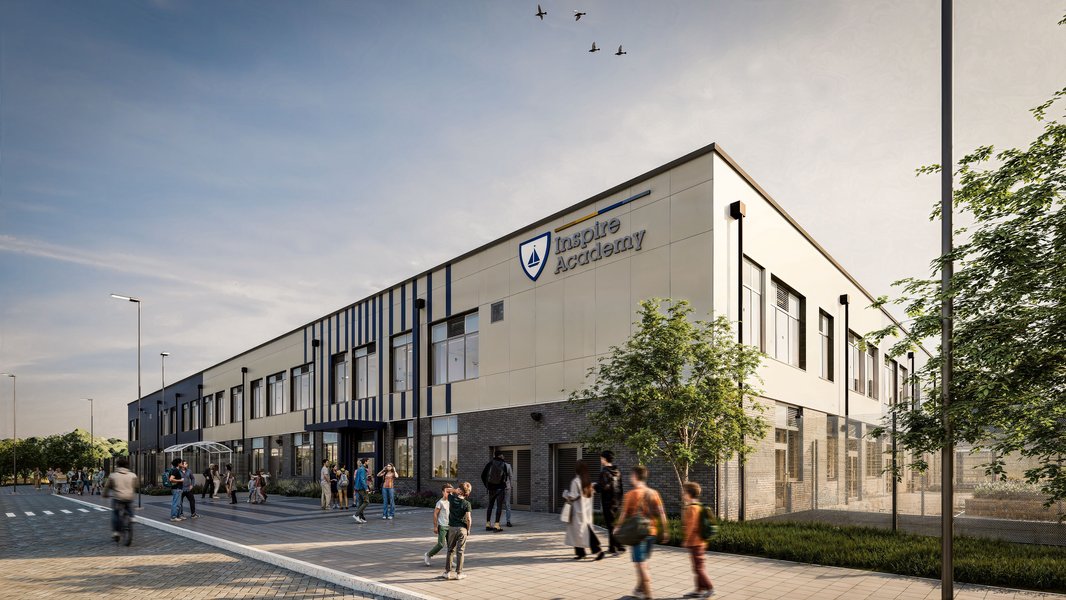 Inspire Academy - entrance CGI