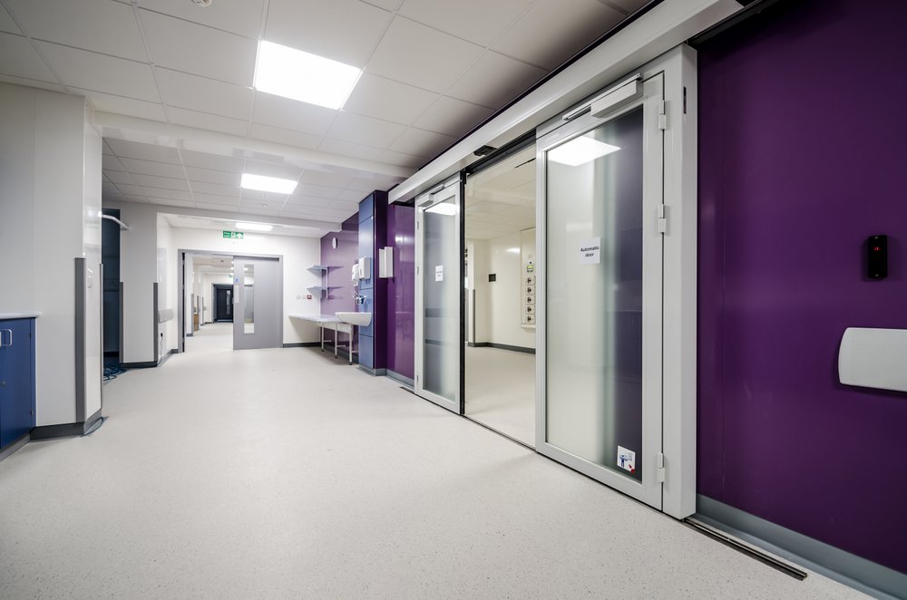 A picture of a corridor as part of the James Paget Theatre refurbishment