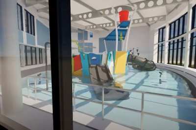 Image taken from the video featuring designs of the Great Yarmouth Marina Centre leisure centre