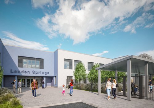 Image of the proposed Lexden Springs School to be built by Morgan Sindall Construction