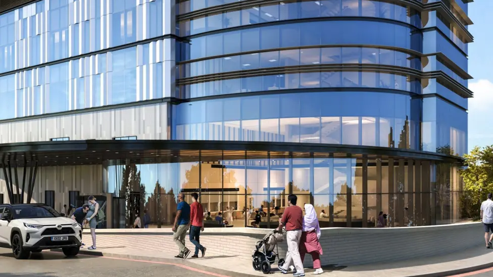 A design for the new women and children's hospital building