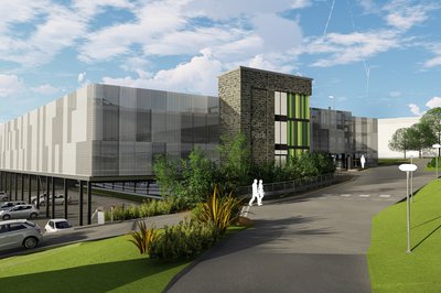 Proposed design of the front entrance to the Burton Hospital Car Park