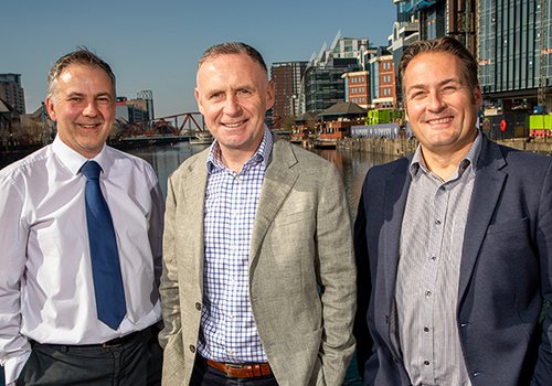 Image of Barry Roberts, Shaun Jones and Richard Potts of Morgan Sindall Construction in the North West