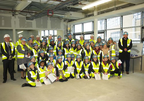 Morgan Sindall Construction and stakeholders at school tour event
