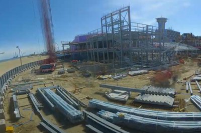 Still taken from the drone footage of the Great Yarmouth Marina Centre in June 2021