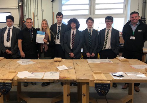 The team pictured at the launch of the adopt a school programme with Torquay Academy