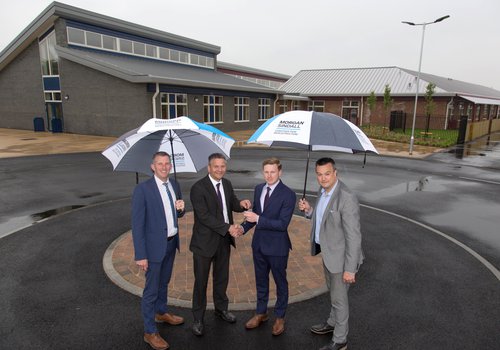 Image of the team at the Twyham School handover event