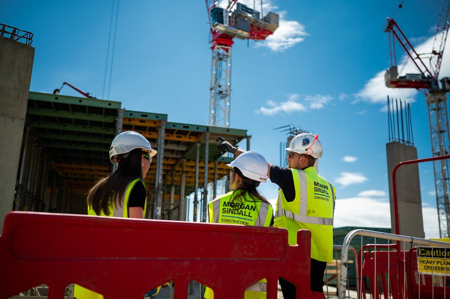 Students on site tour