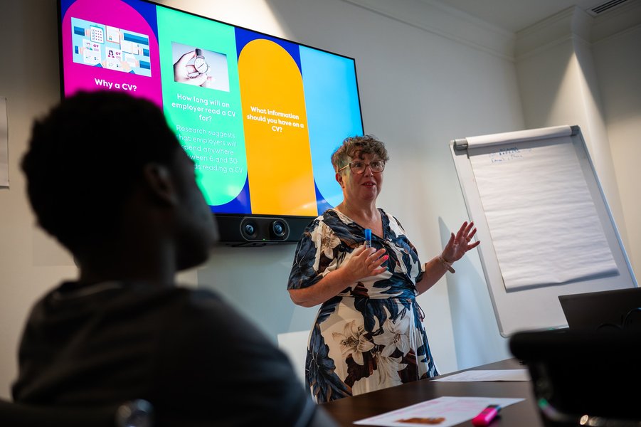 Helen Clements CV workshop with students