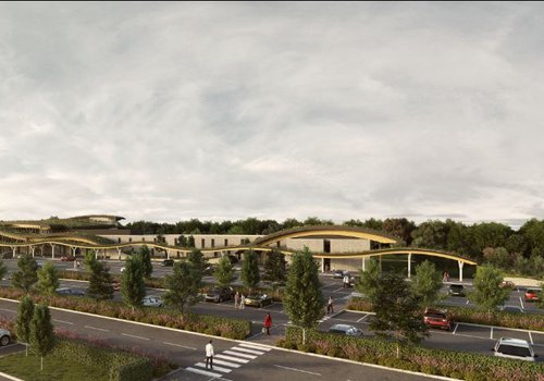 Image of the proposed Skelton Lakes Services development in Leeds off the M1 motorway