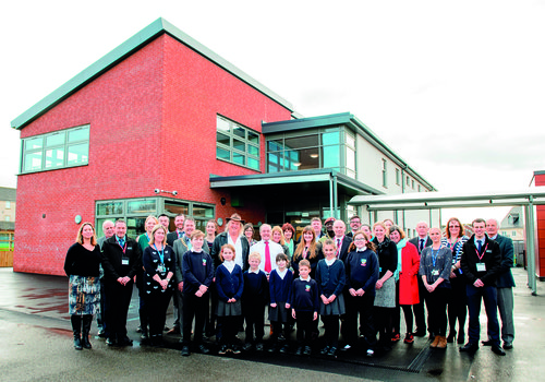 Image of the team at the handover event for Old Sarum Primary School