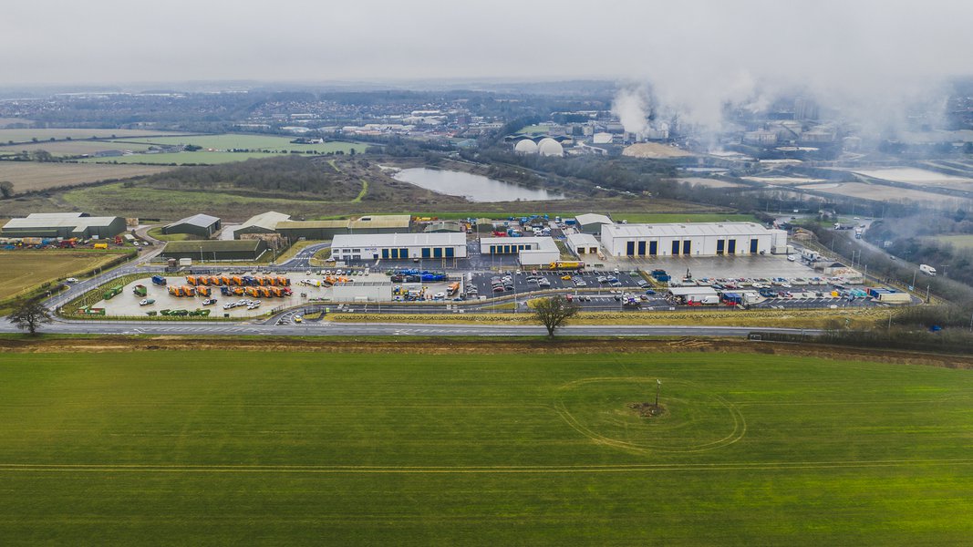 Aerial view of the West Suffolk Operational Hub
