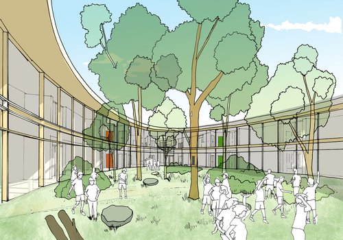 Drawing of the proposed Wintringham School building