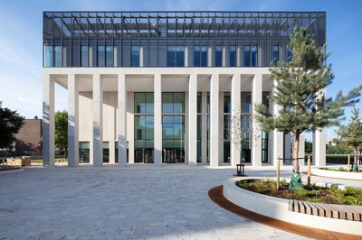 Picture of the completed Hackney Britannia Leisure Centre from the outside (Image credit: Diane Auckland, Fotohaus)