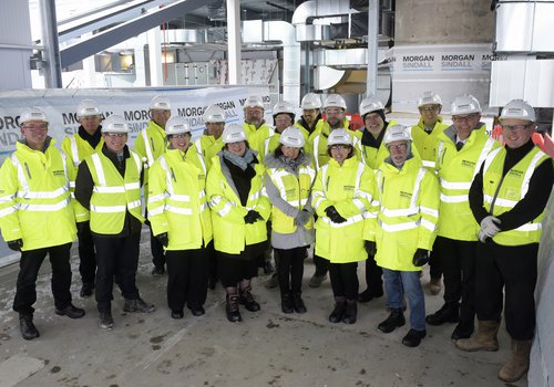 Topping out ceremony at University of Warwick Mathematical Sciences Building
