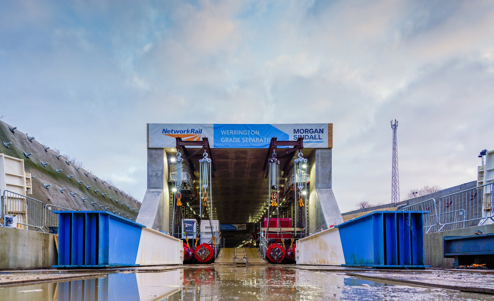 A ground level view of the tunnel that will be moved into place as part of the Werrington Grade Separation project