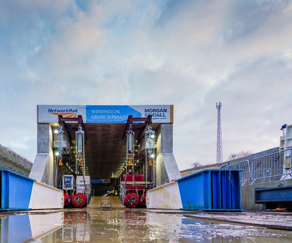 A ground level view of the tunnel that will be moved into place as part of the Werrington Grade Separation project