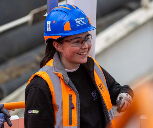 Graduate working on Morgan Sindall Infrastructure site